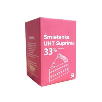 Grietinėlė SUPRIMA 33% UHT, 5 L